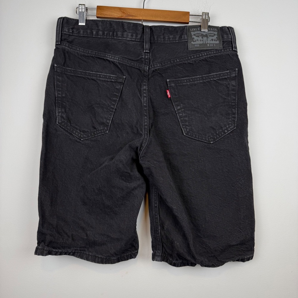 Levi's 469  Mens Denim Shorts 33 Black Loose Streetwear Grunge Gorpcore Skate